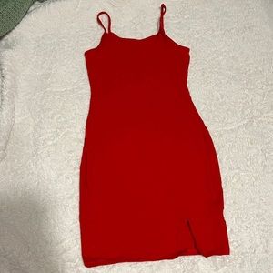 Red bodycon dress